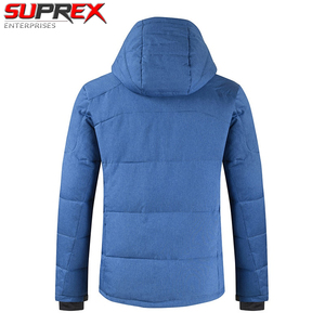 Chaqueta Acolchada de Invierno para Hombre, Impermeable, con Capucha y Cremallera Larga, Cálida, Cortavientos, para Exteriores, Parka Gruesa con Aislamiento, para Senderismo y Viajes - Product Image 3