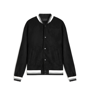 Blouson de baseball universitaire en laine de haute qualité pour homme, personnalisable, avec col montant et logo frontal, imperméable, pour l'hiver - Product Image 5