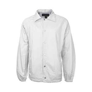 <b>Men's</b> <b>Lightweight</b> Button-Up Windbreaker <b>Jacket</b> Water Resistant OEM Service Nonwoven Weaving Method - Product Image 4