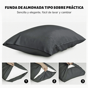 Set Copripiumino MENEMI 100% Poliestere 2 Pezzi Tinta Unita Semplice Biancheria da Letto con Federa - Product Image 5