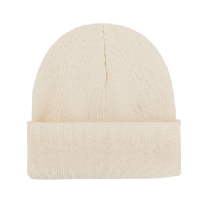 หมวกบีนนี่ขน100% สำหรับฤดูหนาวโลโก้ตามสั่งแบบดิจิตอลผ้าทอถักลายฤดูใบไม้ร่วง - Product Image 2