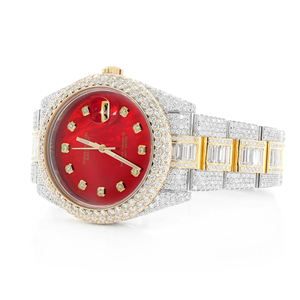 Reloj de Pulsera Premium para Hombre, con Logotipo Personalizado, de Acero Inoxidable, con Moissanita y Cuarzo, Estilo Moderno - Product Image 2