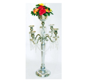 Attractive Design Handmade Fancy <b>Candelabra</b> With Glass Votives Newest Luxury Metal Candle Pillar Manufacturer of Candle Stand - Product Image 2