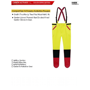 Comfort Size 54 Forestry Protective Trousers Neon Yellow/Red Garden Gloves & Gear - Product Image 2