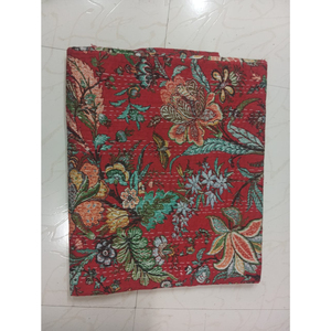 Kathawork designs Traditional Kathawork Gudri bedcover with geometric design Premium quality Kathawork double bedspread - Product Image 5