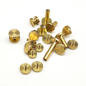 Rivets à double capuchon en laiton massif de 8 mm pour cuir - Product Image 1