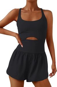 Unisex Yoga <b>Jumpsuit</b> Racerback One Piece Workout Catsuit Bodysuit Plaid Spandex/Nylon Breathable Gym <b>Bodycon</b> Romper Seamless - Product Image 2