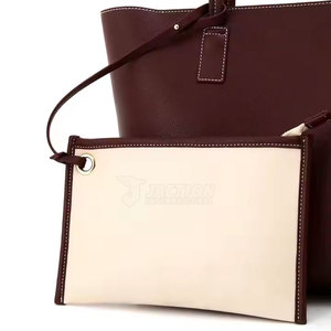 Bolsos de mano de lujo de alta calidad para mujer, cuero genuino de gran capacidad con logotipo personalizado y cierre de cremallera para mujer - Product Image 5