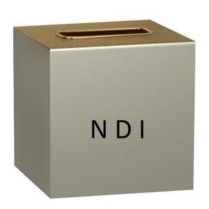 กล่องใส่กระดาษทิชชูตกแต่งโต๊ะโลหะดีไซน์โค้งมน ขนาดใหญ่ สำหรับตกแต่งโรงแรมและร้านอาหาร - Product Image 1