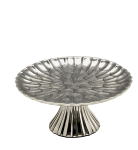 Ensemble de trois présentoirs à gâteaux en métal à un étage avec finition dorée Table à dessert en métal fabriqué par India - Product Image 4