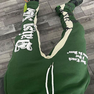 Joggers Flare Stacked Sweat Pantalones Custom Puff Print Flare Pants Streetwear 100% Cotton French Terry Stacked Sweatpants 2025 - Product Image 5