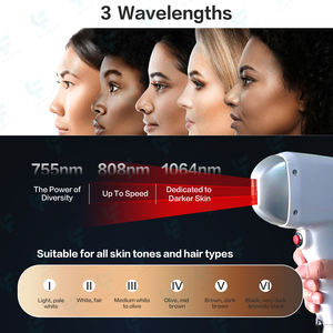 Épilation au laser diode professionnel 808 nm, 3 longueurs d'onde 755 nm 808 nm 1064 nm, utilisation en salon, <span class=keywords><strong>machine</strong></span> d'épilation au laser diode approuvée CE - Product Image 2
