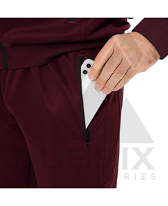 Conjunto de chándal de manga larga con cremallera para hombre para correr y hacer deporte - Product Image 3