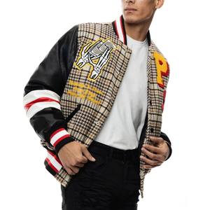 Veste Letterman de baseball universitaire personnalisée de haute qualité pour hommes col montant respirant hiver ODM OEM - Product Image 4