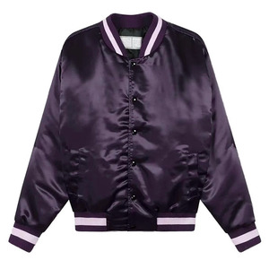 Chaqueta Varsity Personalizada de Manga Larga, Chaqueta de Béisbol con Botones a Presión de Poliéster y Algodón, Resistente al Viento, Unisex, OEM, Venta al Por Mayor - Product Image 6
