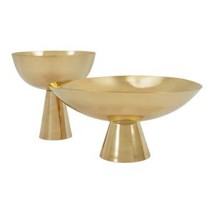 Bol décoratif pour servir le riz, base de haute qualité, taille et forme personnalisées, aluminium poli, finition dorée, écologique, moderne - Product Image 1