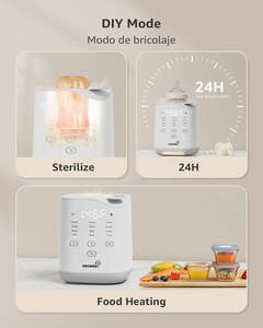 Chauffe-biberon électrique sans BPA rechargeable avec chauffe-lait maternel multifonction et veilleuse à chauffage rapide - Product Image 2