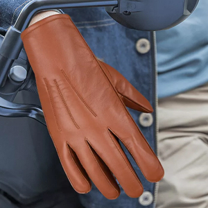 Guantes de cuero hechos de material de alta calidad en varios colores Guantes de cuero teñidos lisos de tendencia superior - Product Image 5