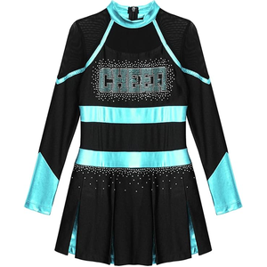 Uniformes de Animadoras de Poliéster y Spandex con Estampado por Transferencia de Calor - Product Image 4