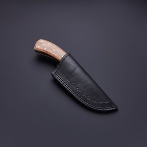 Cuchillo de supervivencia al aire libre personalizable de acero D2 hecho a mano con mango de madera OEM y Funda de cuero para cazar - Product Image 5