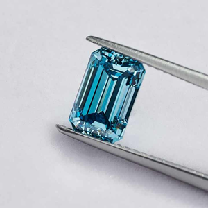 เพชรเพาะเลี้ยงทรงเอเมอรัลด์ VS1 เพชรเม็ดเดี่ยว CVD สีน้ำเงิน เพชรขัดเงา VS1 ความใสระดับ VS1 ราคาขายส่ง - Product Image 5