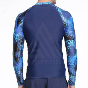 คุณภาพดีที่สุดธรรมดา MMA Rash Guard แขนยาว MMA Rush Guard ระบายอากาศได้อย่างมีสไตล์ MMA Rash Guard - Product Image 2