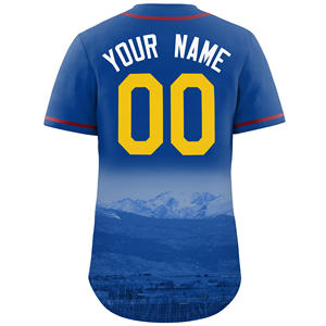 Maillot uniforme de baseball respirant personnalisé pour adultes cousu imprimé nom/numéro/logo personnalisé séchage rapide et évacuation de l'humidité - Product Image 3