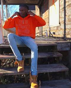 Conjunto de Sudadera con capucha de dos piezas para mujer personalizado con estampado de puff logo recortado sol desteñido Sudadera con capucha y pantalones cortos de Jogger de algodón - Product Image 4