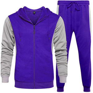 ชุดวอร์มวิ่งแบบกำหนดเอง ผ้าฝ้าย 100% ชุดแทรคสูท ชุดวอร์ม ปักลาย ชุดแทรคสูท กางเกงวอร์มและเสื้อฮู้ด ผู้ชาย - Product Image 5