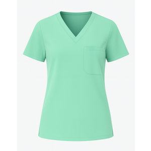 Juego de exfoliación médica para hombre con cuello en V de aspecto profesional para uso durante todo el día, Top exfoliante con cuello en V, uniforme de Enfermería de tela de 280Gsm - Product Image 1