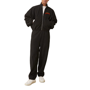 Ensemble de survêtement unisexe décontracté en coton 100% de haute qualité, poids lourd, logo personnalisé, 2 pièces, designer pour hommes - Product Image 1