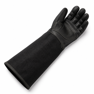 Gants de sécurité longs type gauntlet 14 pouces avec manchette longue, paume en aramide et cuir de chèvre, pour pilotes, usage en bord de mer et travail - Product Image 1