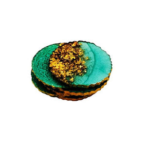 Premium Handmade Classic Epoxy Resin <b>Coasters</b> | Eco-Friendly <b>Heat</b> Resistant Luxury <b>Coaster</b> Set | Custom Design Factory Supply - Product Image 1