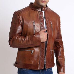 Nouveauté Veste de motard en cuir pour hommes, dernier design en toile écologique, fabriquée au Pakistan à bas prix - Product Image 2