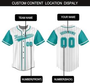 Camisetas de béisbol con logotipo personalizado para hombre, transpirable, opciones de talla grande, precio de fábrica, poliéster, 180g, cuello redondo bordado - Product Image 4