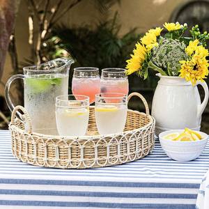 Plateau de service rectangulaire fait main de haute qualité en rotin en osier naturel fabriqué au Vietnam - Product Image 5