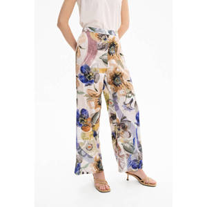 Pantalon cargo à jambes larges et taille haute avec dos élastique et tissu en mousseline respirant - Product Image 4