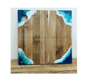 Planche à découper et blocs de conception de rivière en bois et résine classique pour la fabrication de restaurants en gros de bonne qualité - Product Image 4