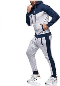 Premium 450GSM Heavyweight Fleece Survêtement Hommes À Capuche Pantalon Ensemble Broderie Logo Noir Gris Contraste Panneau Conception - Product Image 3