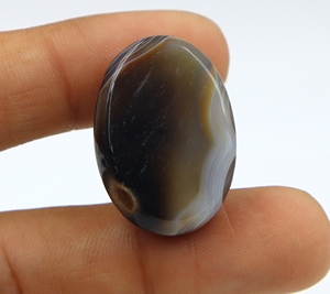 Cabujón de Ágata Natural, Corte Ovalado, Liso, 29X21X10MM, Piedra Preciosa para Joyería - Product Image 3