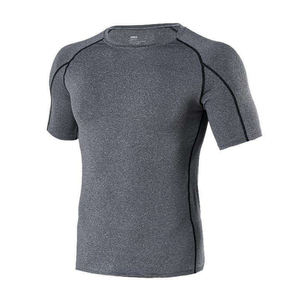 Créez votre propre marque de t-shirt de compression à col roulé pour homme, haut de compression pour homme, vêtements de sport, t-shirt de fitness pour la salle de sport - Product Image 2