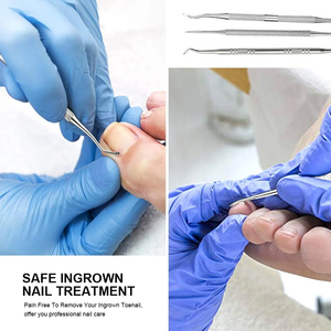 3 Pcs Double Sided Stainless Steel Ingrown Toenail Tool Manual Podiatry Instruments Ingrown Toenail <b>File</b> Curettes Ingrown - Product Image 4