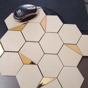 ลองนึกภาพด้วยกระเบื้องโมเสค Hexagone75mm แบบเต็มตัวผนังเซรามิกเคลือบและพื้นสำหรับห้องน้ำผนังและพื้นห้องรับ - Product Image 1