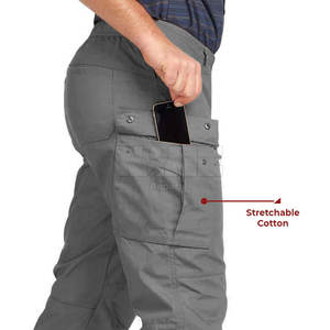 Pantalones cargo de secado rápido de color personalizable, lona transpirable, estilo informal de cintura media, 100% algodón, hecho en Pakistán, servicio OEM - Product Image 3