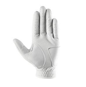 Gants de Tourisme Premium Antidérapants Personnalisés Blancs en Cuir Synthétique Peau de Mouton pour Hommes et Femmes, avec Compression Authentique en Microfibre et Fermeture Auto-agrippante Gauche - Product Image 2