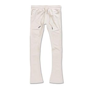 Pantalones de chándal apilados para hombre de algodón 100% al por mayor, chándal informal con cordón y logotipo personalizado, ropa de calle OEM - Product Image 6