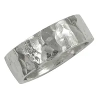 Bague minimaliste unisexe en argent 925 martelé, plaqué or, sertie clos, pour tous les jours et les occasions festives