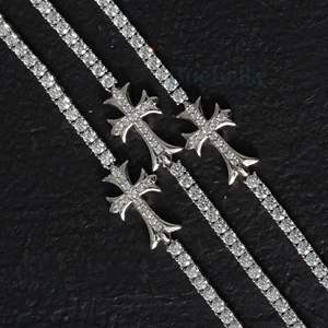 Gran oferta, joyas BUEBELLA, colgante de letra inicial de diamante, estilo Hiphop para hombre, cadena de tenis de moissanita de 5mm, joyería de oro y plata 925 - Product Image 2