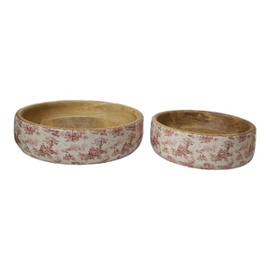 Venta caliente Toile Diseño Artesanal hecho a mano Natural vela redonda y cuenco para servir contenedor Natural de madera de mango de lujo exclusivo - Product Image 4