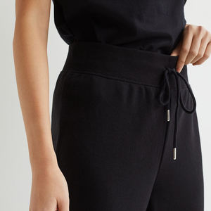 Autumn Winter Casual Solid Color Loose <b>Trousers</b> Straight Leg Stacked Pants <b>Elastic</b> <b>Waist</b> Drawstring Women Sweatpants - Product Image 2